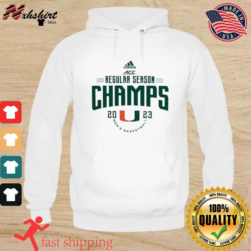 Miami Hurricanes Adidas ACC Regular Season Champions 2023 Shirt hoodie