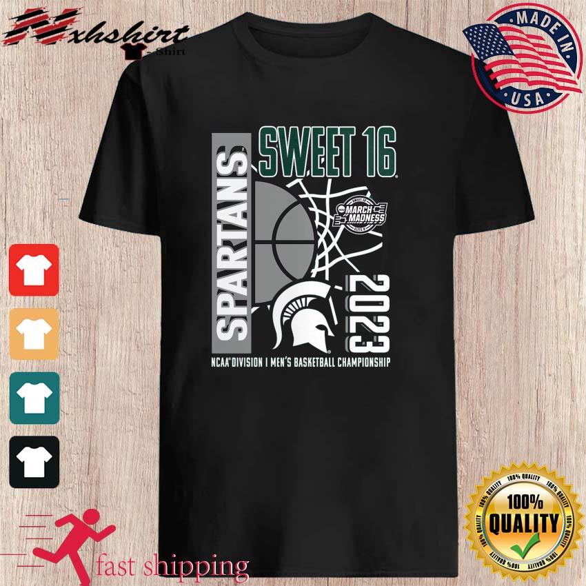 Michigan State Spartans Sweet Sixteen 2023 NCAA Men's Basketball Championship Shirt