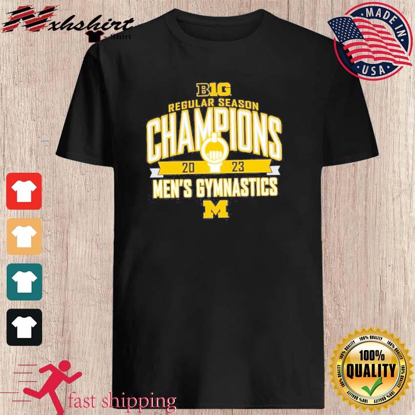Michigan Wolverines Men's Gymnastics 2023 Big Ten Regular Season Champions Shirt