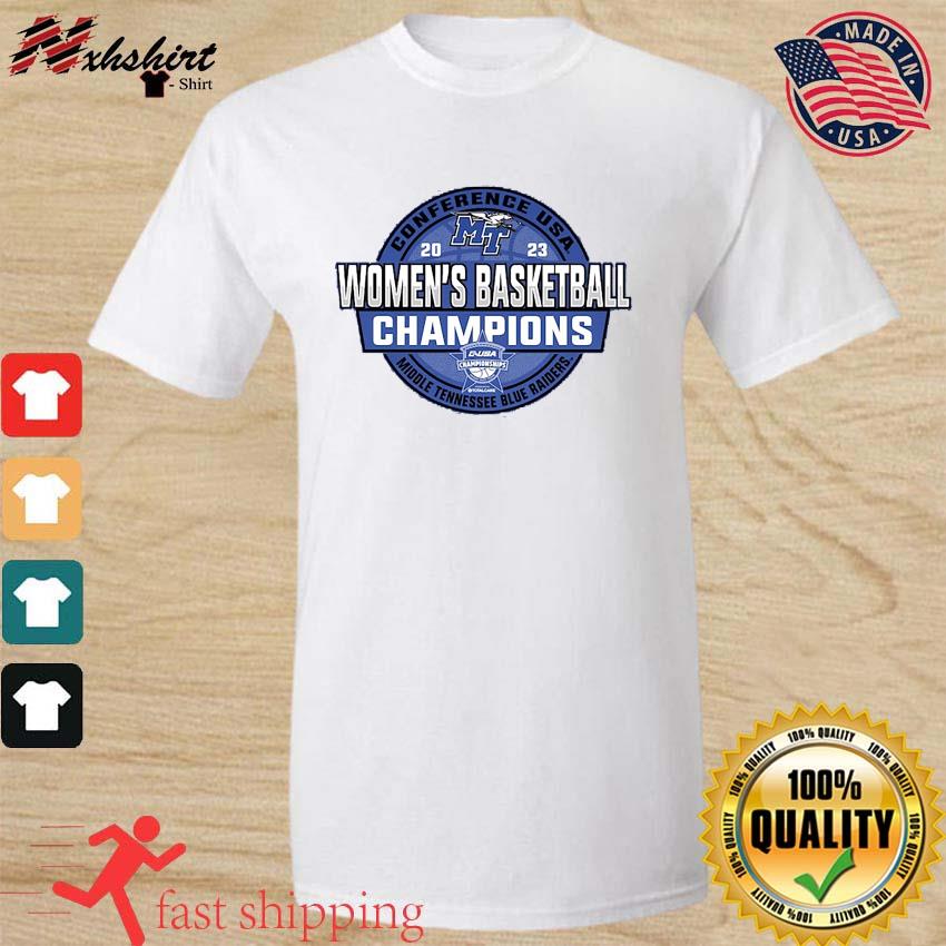 Middle Tennessee State Blue Raiders 2023 C-USA Women's Basketball Conference Tournament Champions Locker Room T-Shirt