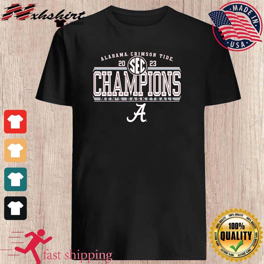 Official Alabama Crimson Tide 2023 SEC Regular Season Basketball Champions Locker Room T-Shirt