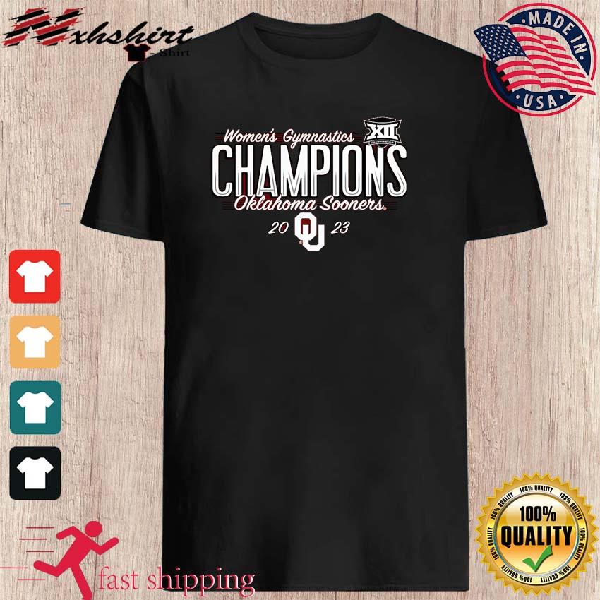 Oklahoma Sooners 2023 Big 12 Women's Gymnastics Tournament Champions T-Shirt