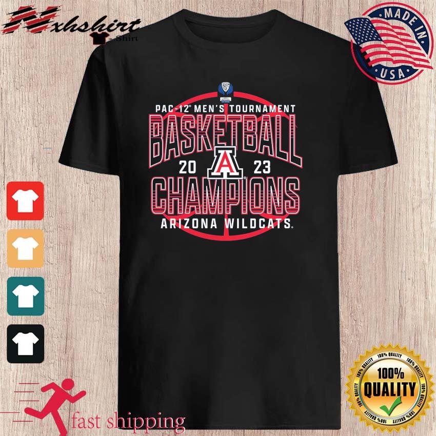 PAC-12 Men's Tournament Basketball 2023 Arizona Wildcats Champions Shirt