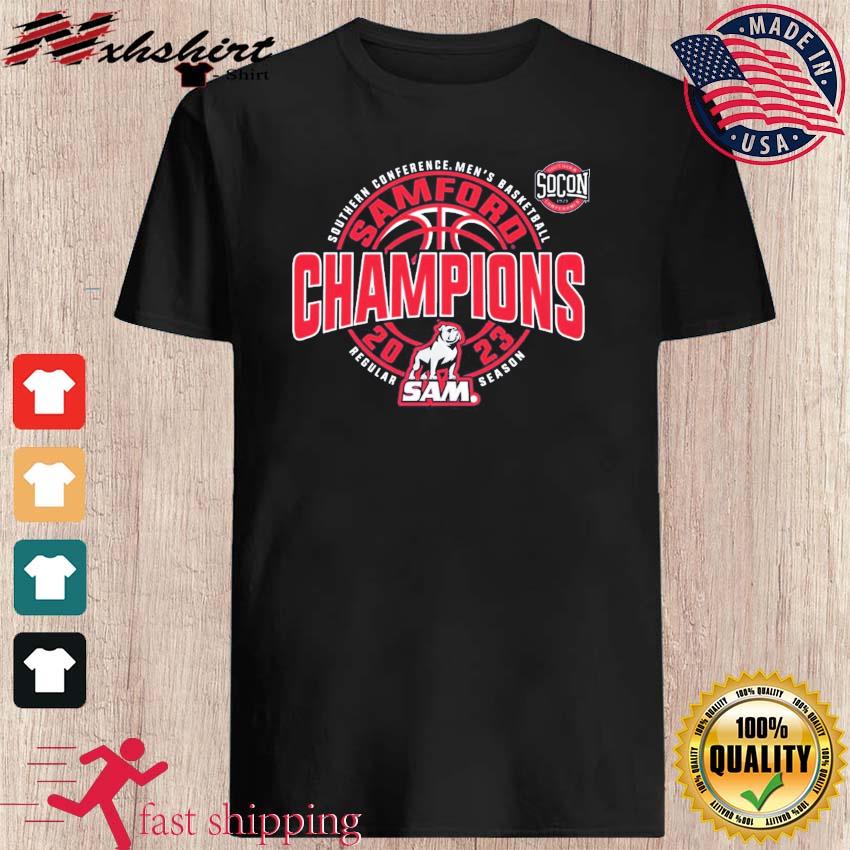 Samford Bulldogs 2023 SoCon Men's Basketball Regular Season Champions Shirt