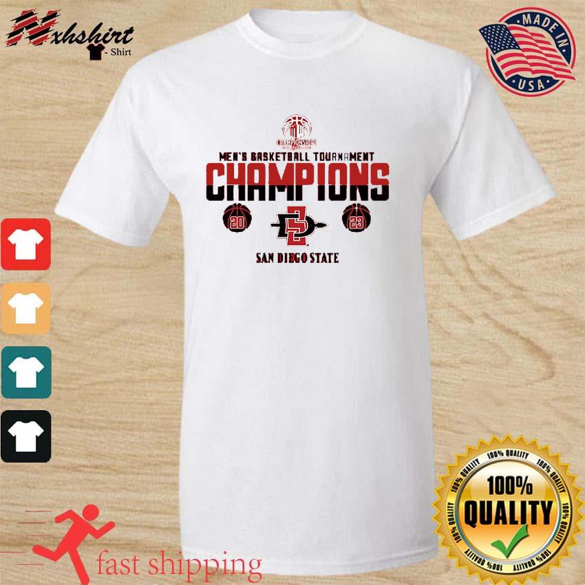 San Diego State Aztecs 2023 Mountain West Men's Basketball Conference Tournament Champions T-Shirt
