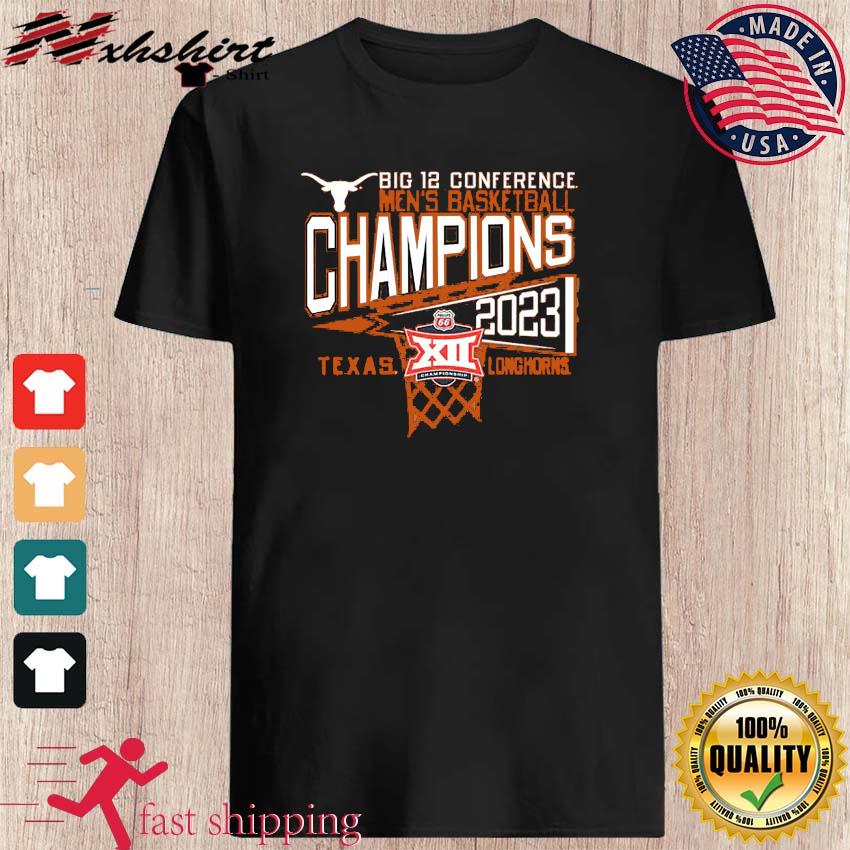 Texas Longhorns 2023 Big 12 Men's Basketball Conference Tournament Champions Locker Room T-Shirt