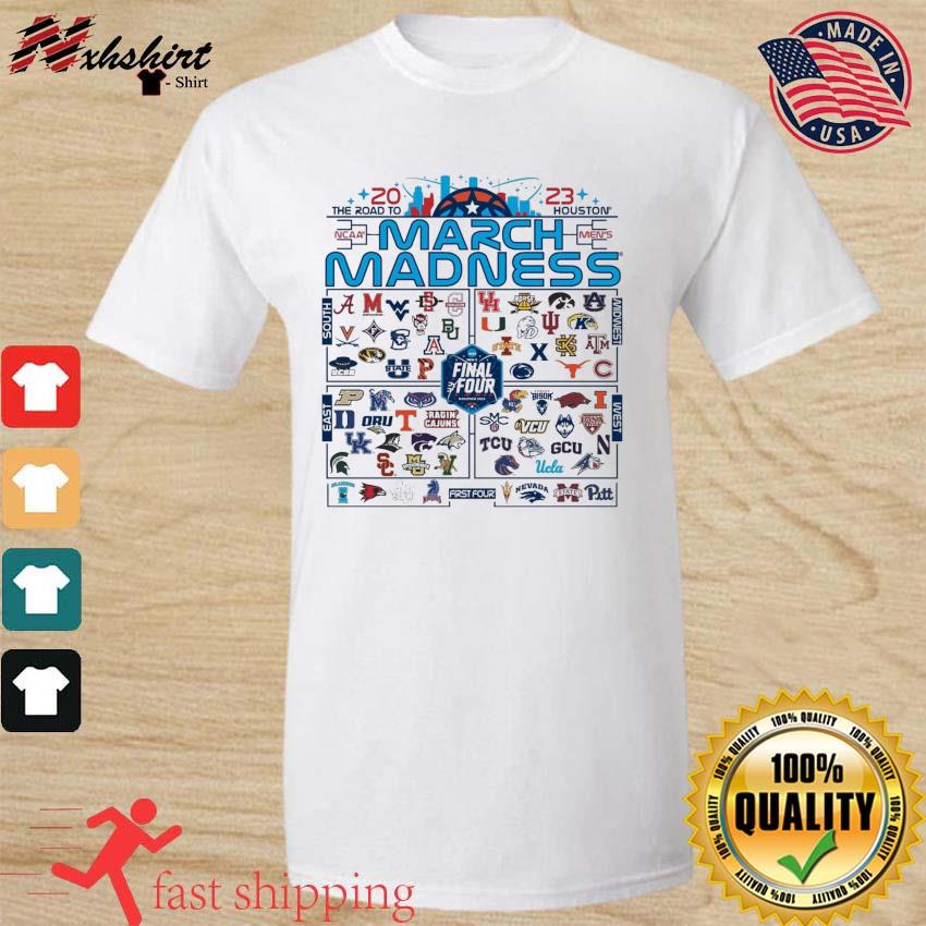 The Road To Houston 2023 Men's Basketball March Madness Field of 68 Shirt