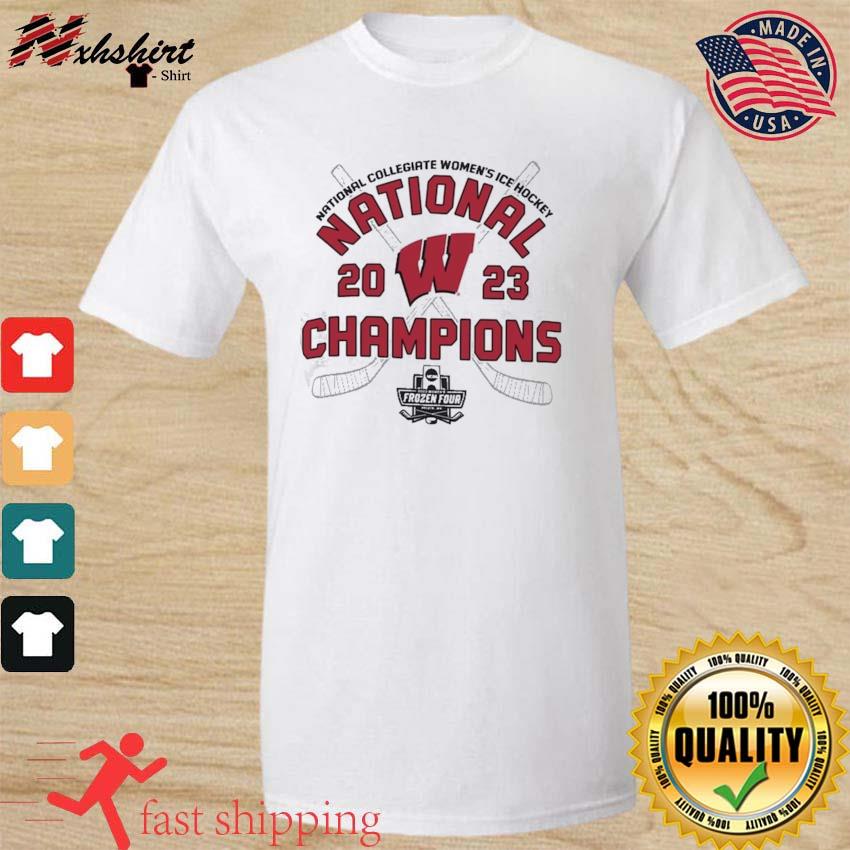 Wisconsin Badgers Champion 2023 NCAA Women's Ice Hockey National Champions Locker Room T-Shirt
