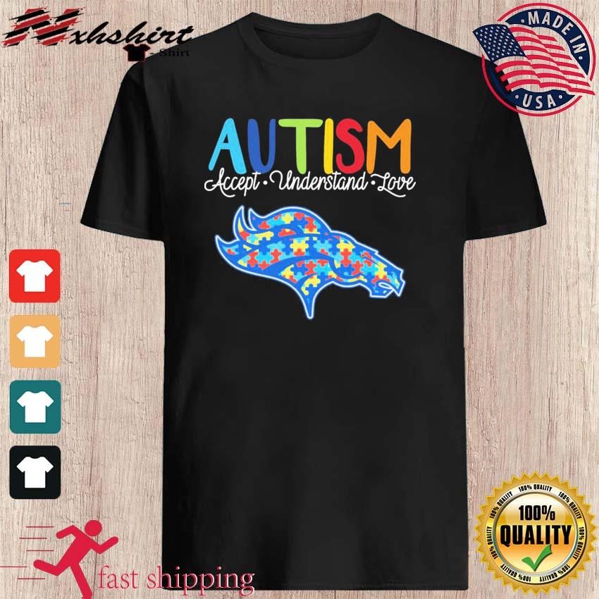 Denver Broncos Autism Awareness Accept Understand Love Shirt - Zerelam