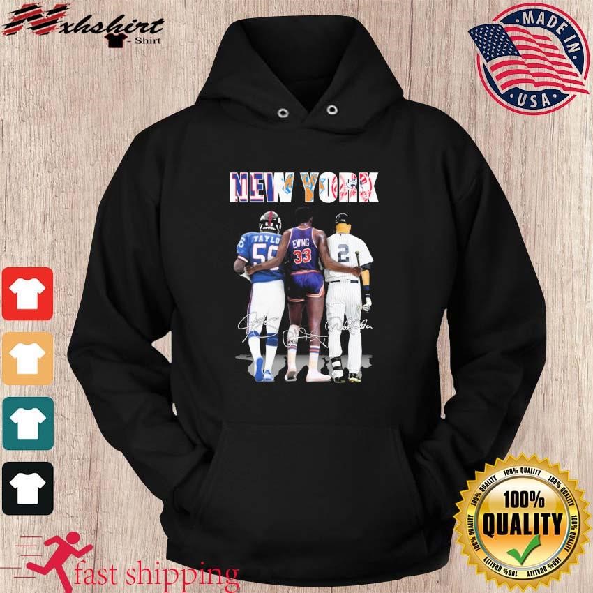 Lawrence Taylor Patrick Ewing And Derek Jeter New York Sports Team 2023  Signatures T-shirt