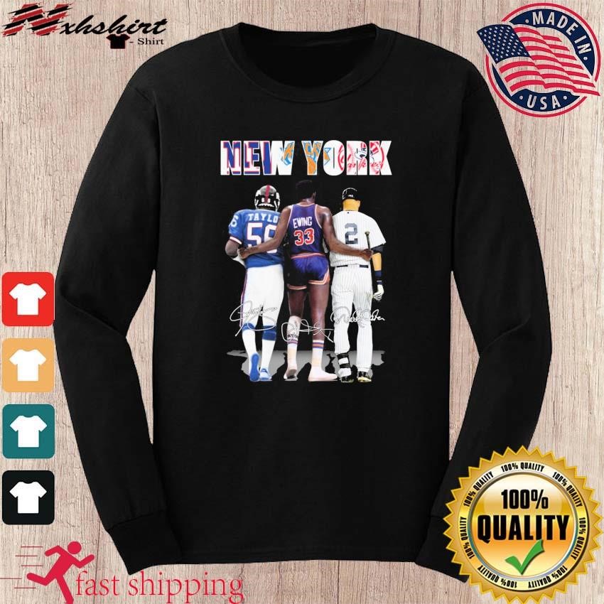 Lawrence Taylor Patrick Ewing And Derek Jeter New York Sports Team 2023  Signatures T-shirt