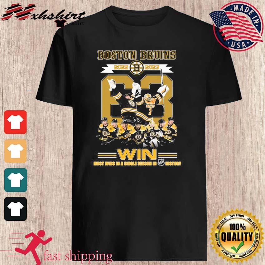 Most Wins A Single Season In Nhl History Boston Bruins Win 2022 2023 Funny  T Shirts - Banantees