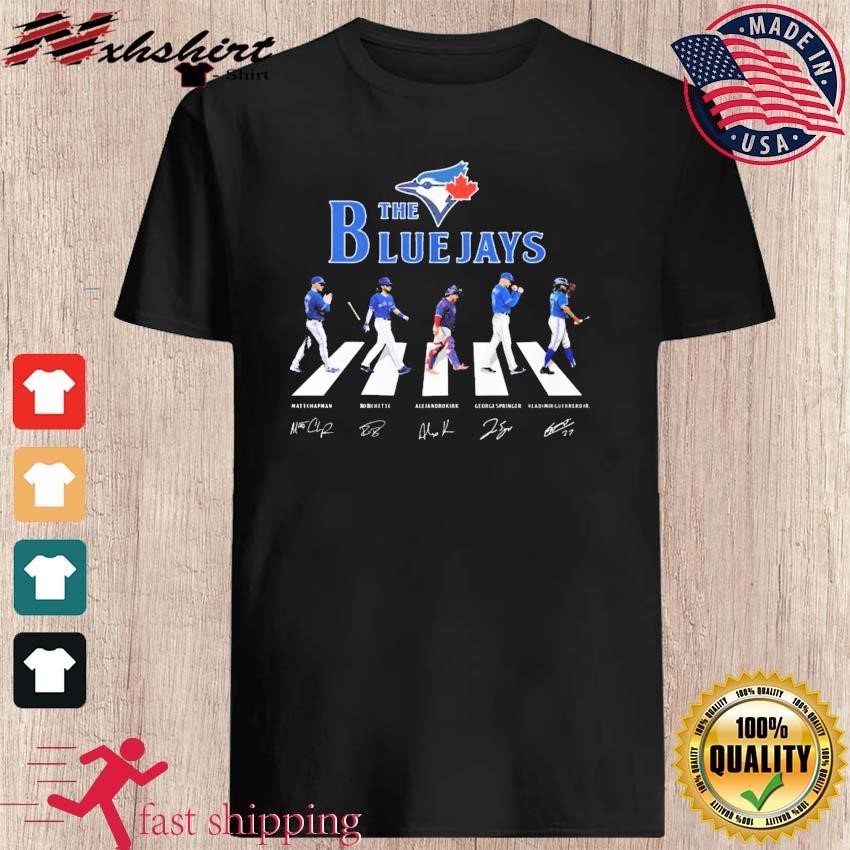 The Blue Jays Mattchapan Bo Bichette Alejandro Kirk George Springer  Vladimir Guerrero Jr Abbey Road Signatures Fan Gifts T-Shirt - Binteez
