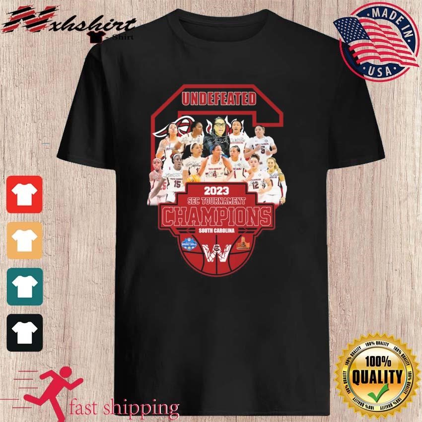 Undefeated South Carolina Women's Basketball 2023 SEC Tournament Champions  Signatures Shirt - Limotees