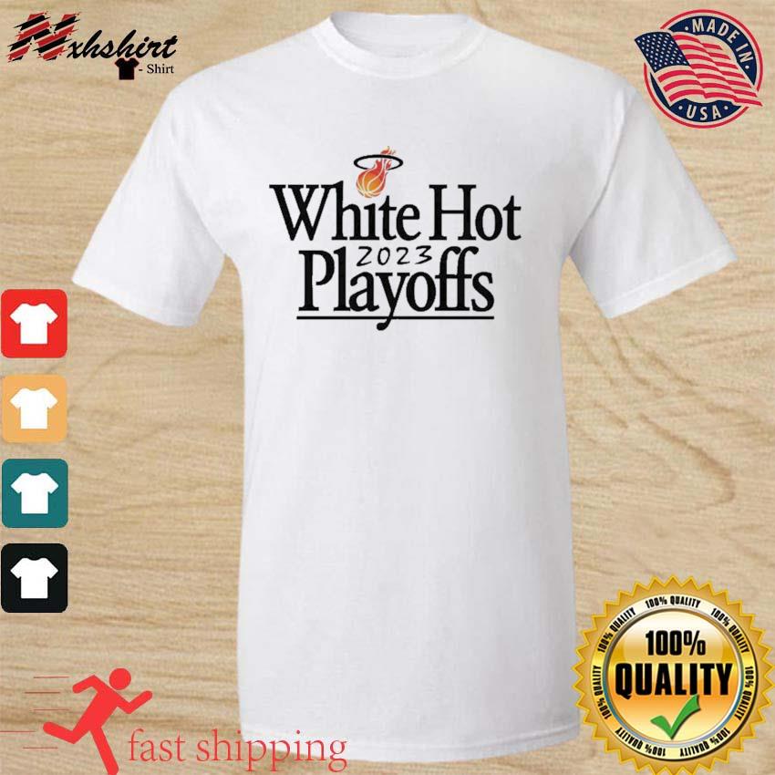 Miami Heat White Hot 2023 Nba Playoffs Tee - Snowshirt