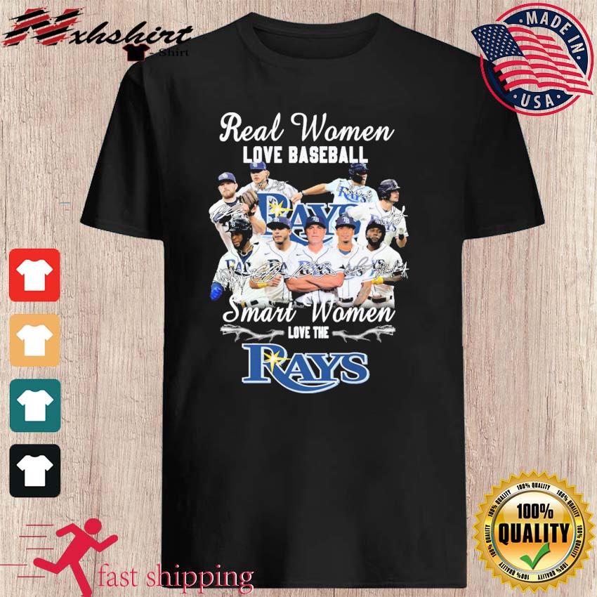 Tampa Bay Rays real women love baseball smart women love the Tampa Bay Rays  signatures 2023 shirt, hoodie, sweater, long sleeve and tank top