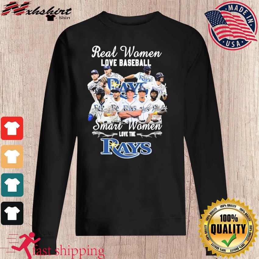 Tampa Bay Rays real women love baseball smart women love the Tampa Bay Rays  signatures 2023 shirt, hoodie, sweater, long sleeve and tank top