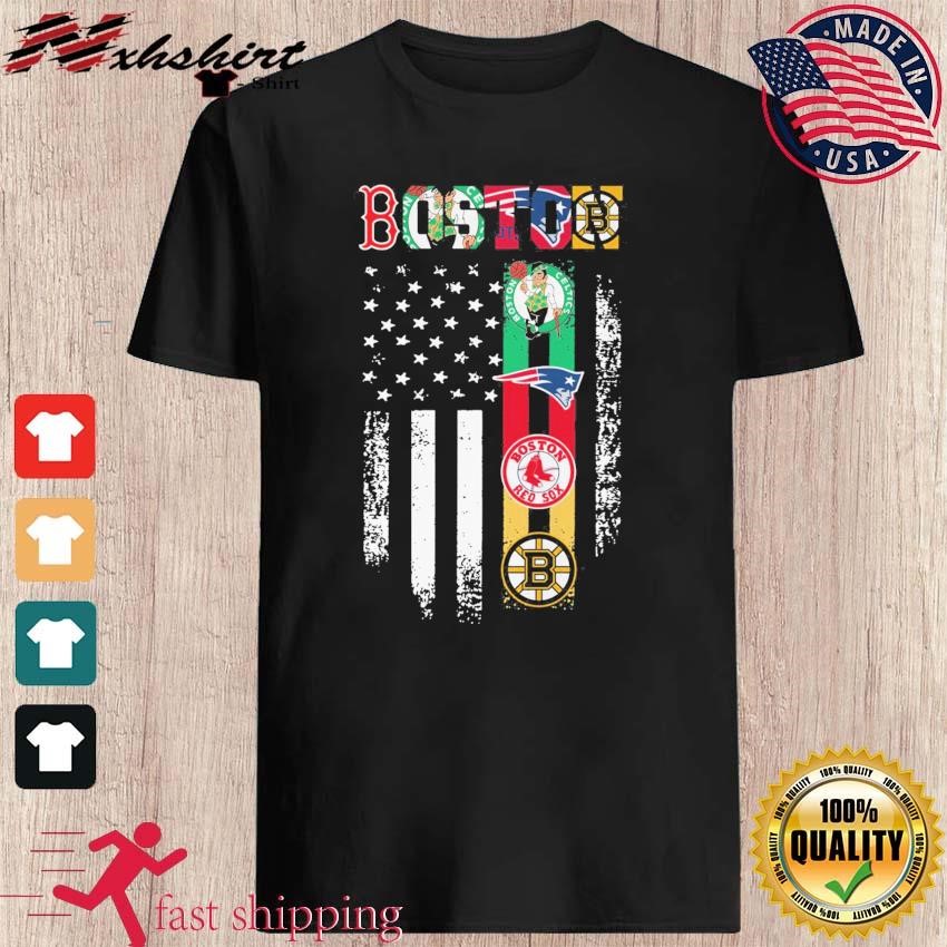 Boston strong' Unisex Stars & Stripes T-Shirt