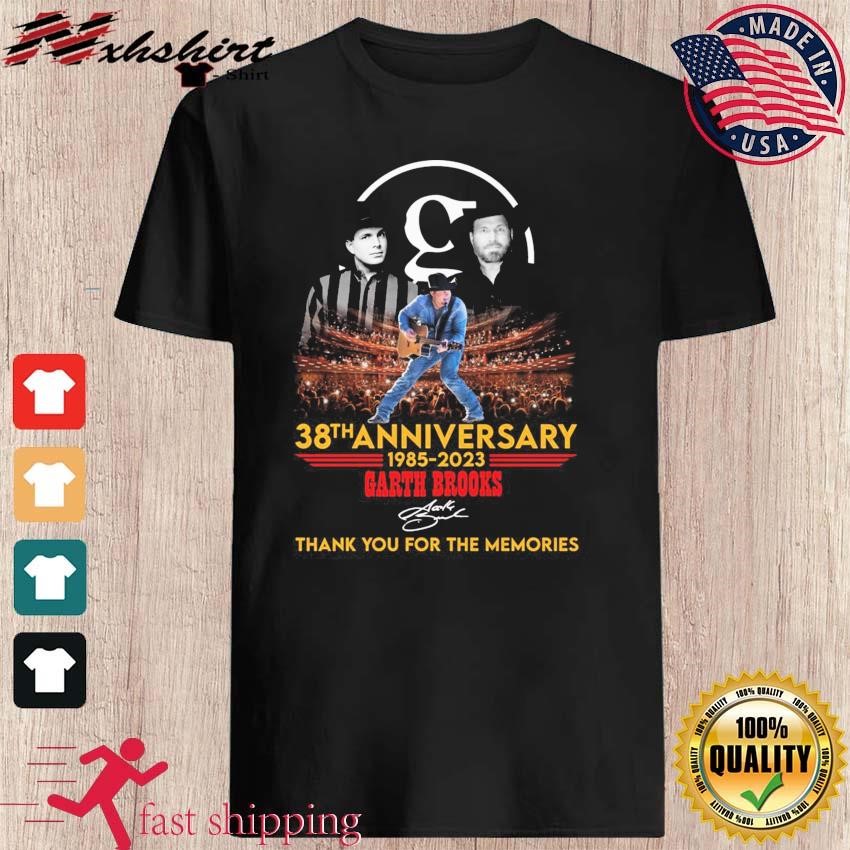 Garth Brooks 38th Anniversary 1985-2023 Thank You For The Memories Signatures Shirt