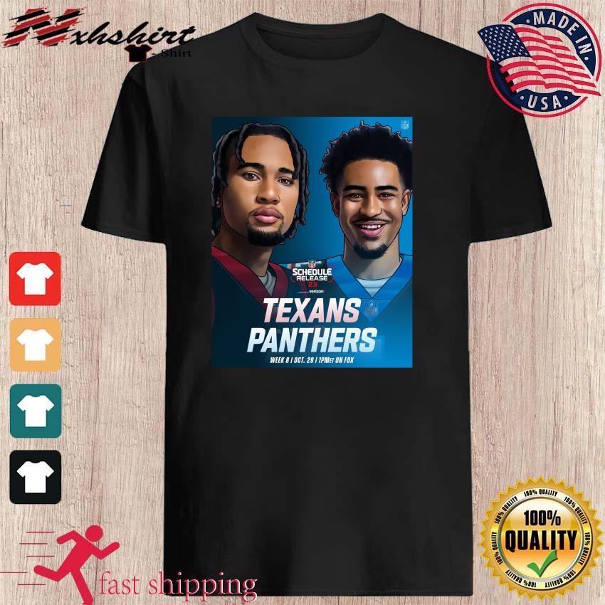 Houston Texas vs Carolina Panthers 2023 NFL Schedule Release Shirt, hoodie,  sweater, long sleeve and tank top