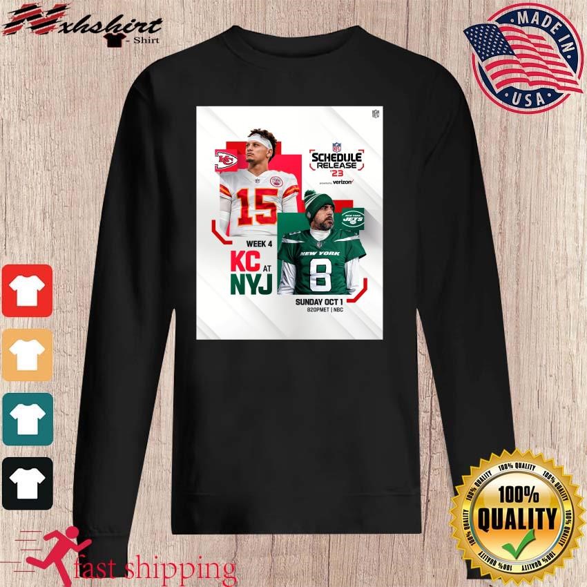 Kansas City Chiefs Vs New York Jets 2023 NFL Schedule Release Shirt,  hoodie, sweater, long sleeve and tank top