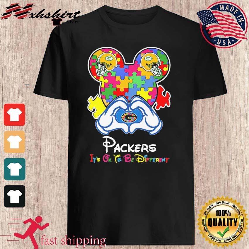 mickey mouse green bay packers shirt