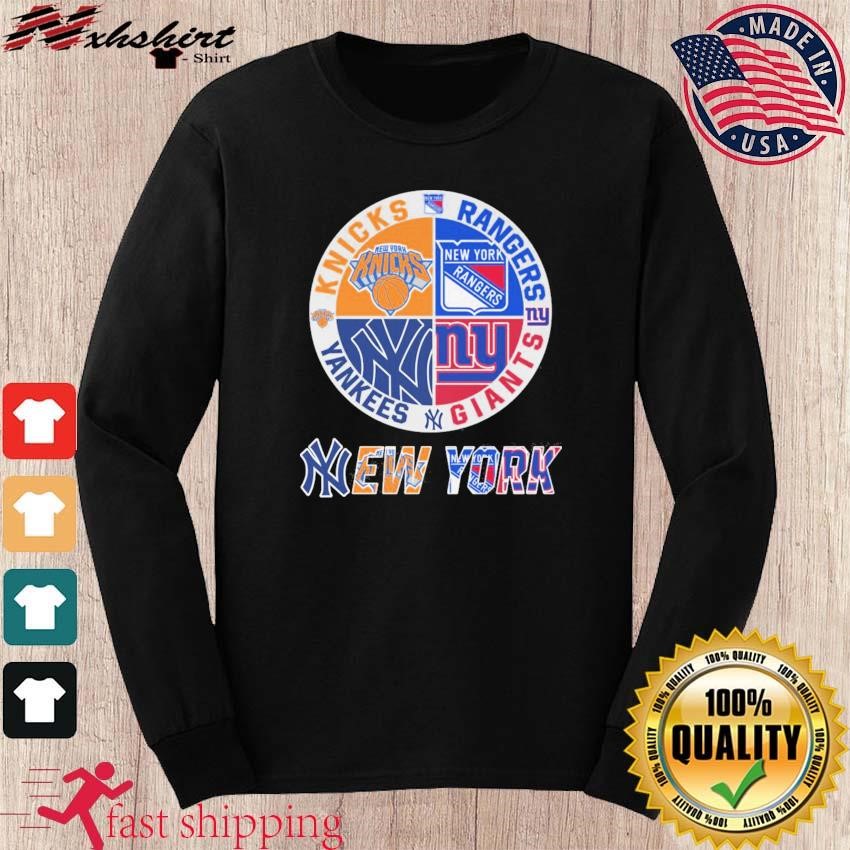 New York Knicks and Rangers and Giants and Yankees logo shirt, hoodie,  sweater and long sleeve
