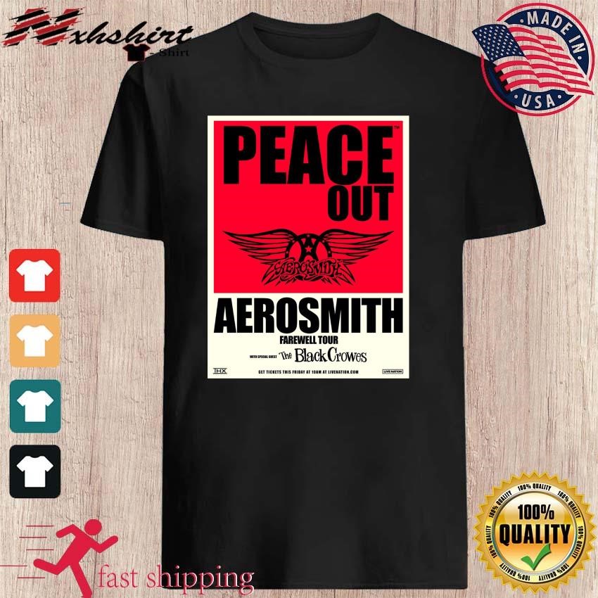 Aerosmith Farewell Tour And Their Signatures T-shirt