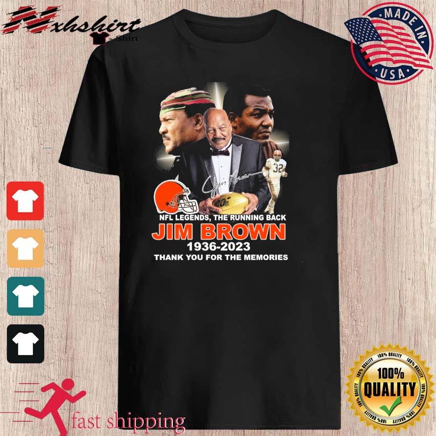 Jim Brown Cleveland Browns 1936 2023 signature The Legend shirt