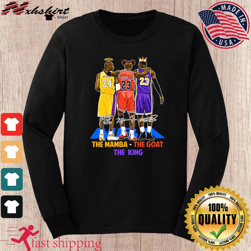 Michael Jordan Kobe Bryant Lebron James shirt 2023 NBA The Goat