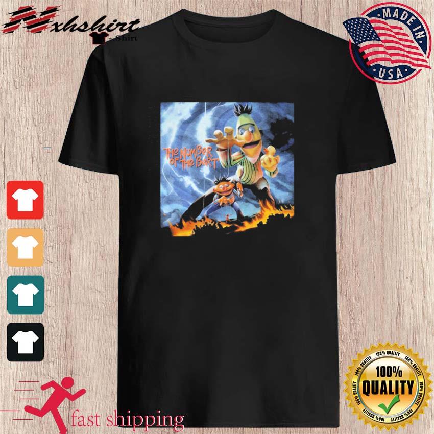 Sesame Street Bert and Ernie The Number of the Bert Iron Maiden Parody Shirt