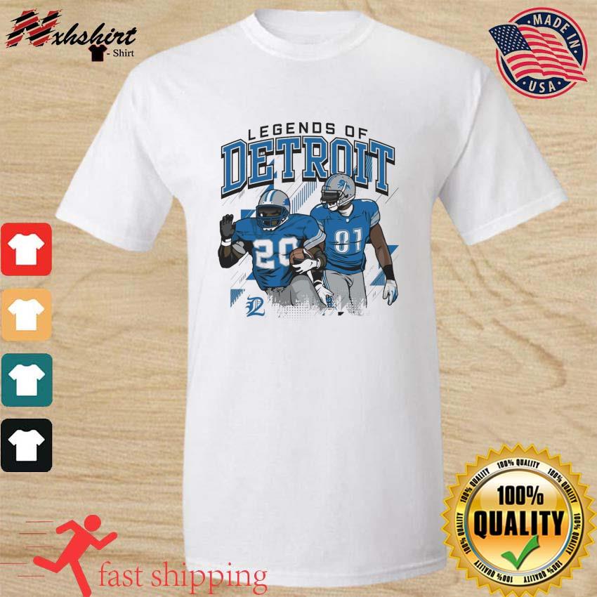 The Legends Of Detroit Lions Calvin Johnson And Barry Sanders Shirt -  High-Quality Printed Brand