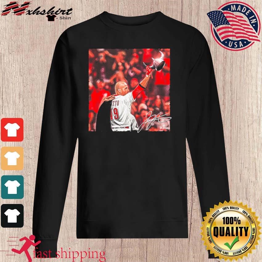 Joey Votto Viking Cutain call picture signature shirt, hoodie, sweater and  long sleeve