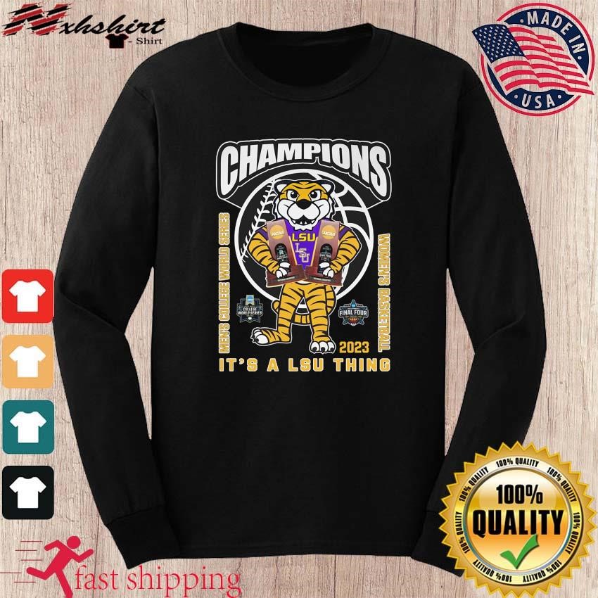 LSU Tigers Mike the Tiger Champions 2023 Men's Baseball And