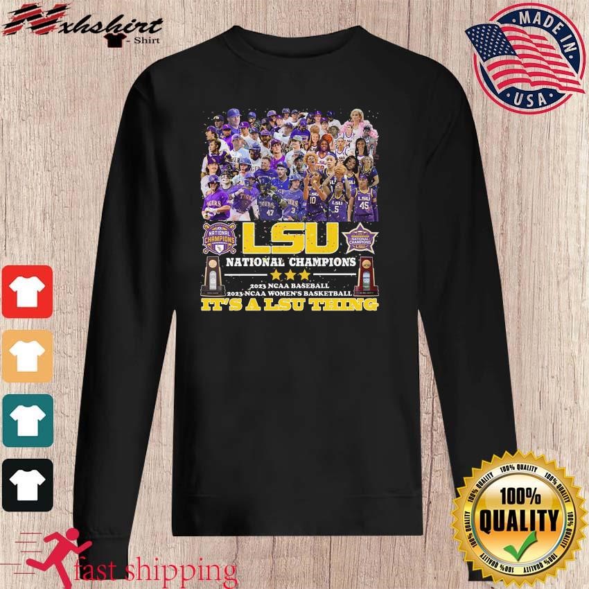 LSU Tigers 2023 NCAA Women's Basketball National Champions Baseball Jersey