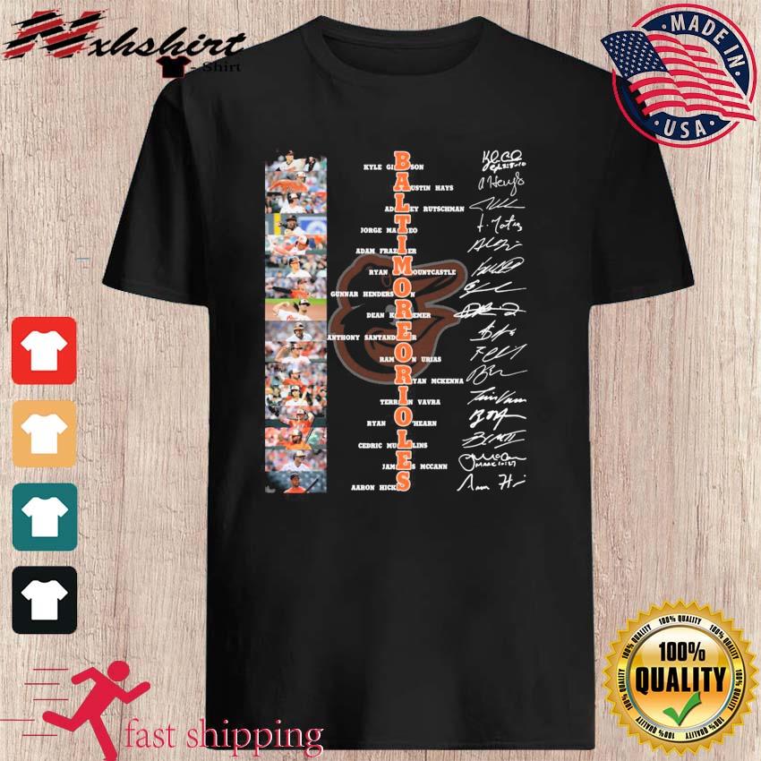 Baltimore Orioles team player signatures shirt, hoodie, sweater