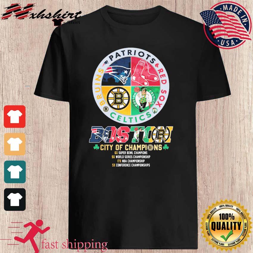 Boston Bruins Red Sox Celtics Patriots Boston city of Champions shirt,  hoodie, sweater, long sleeve and tank top