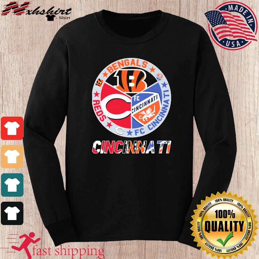 Cincinnati Reds Bengals FC Cincinnati logo T Shirt, hoodie, sweater and  long sleeve