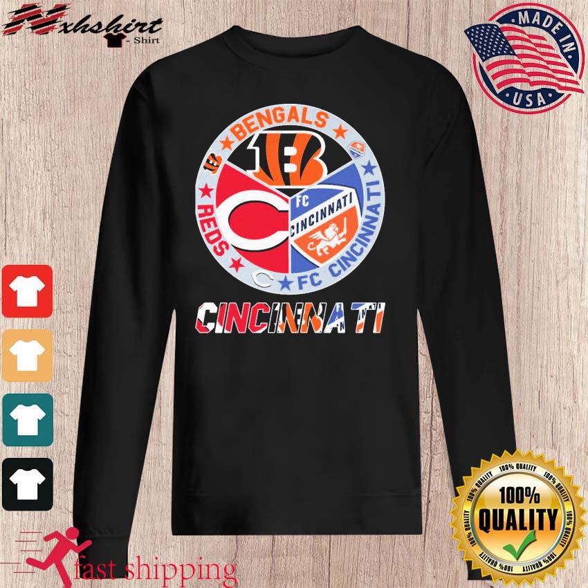 Cincinnati Bengals Reds Fc Cincinnati teams logo shirt, hoodie