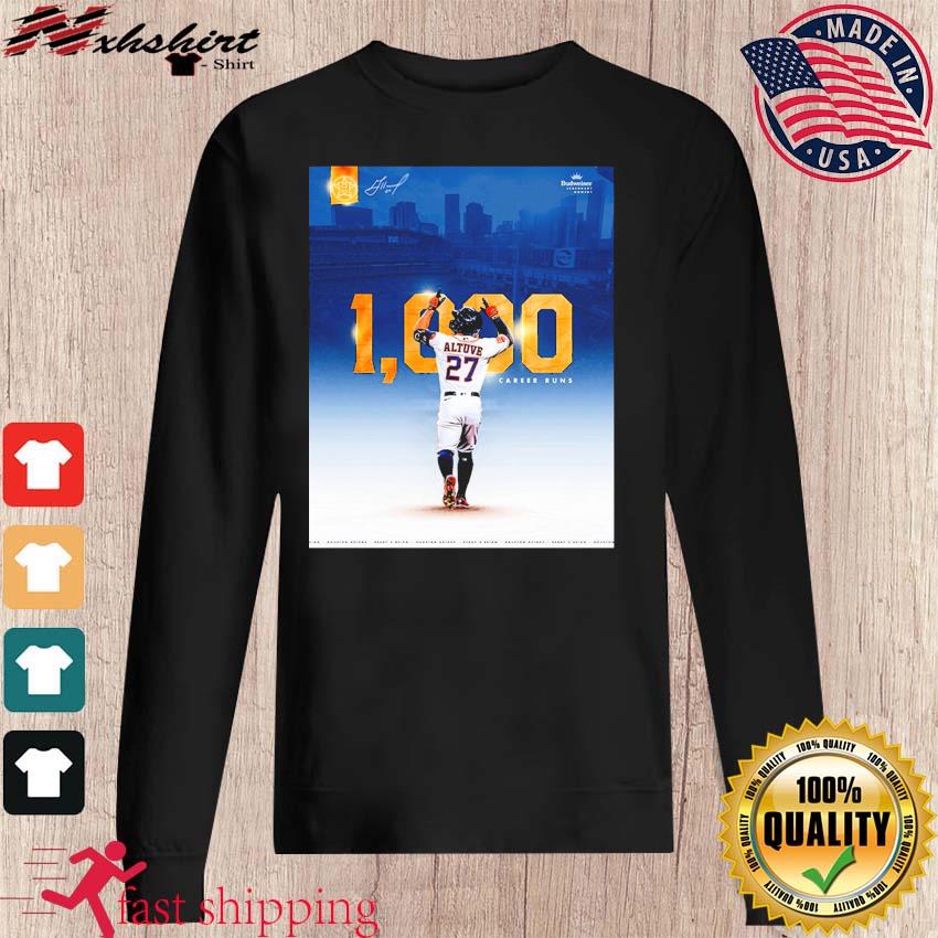 Jose Altuve 1000 Career Runs Signature Shirt, hoodie, sweater, long sleeve  and tank top