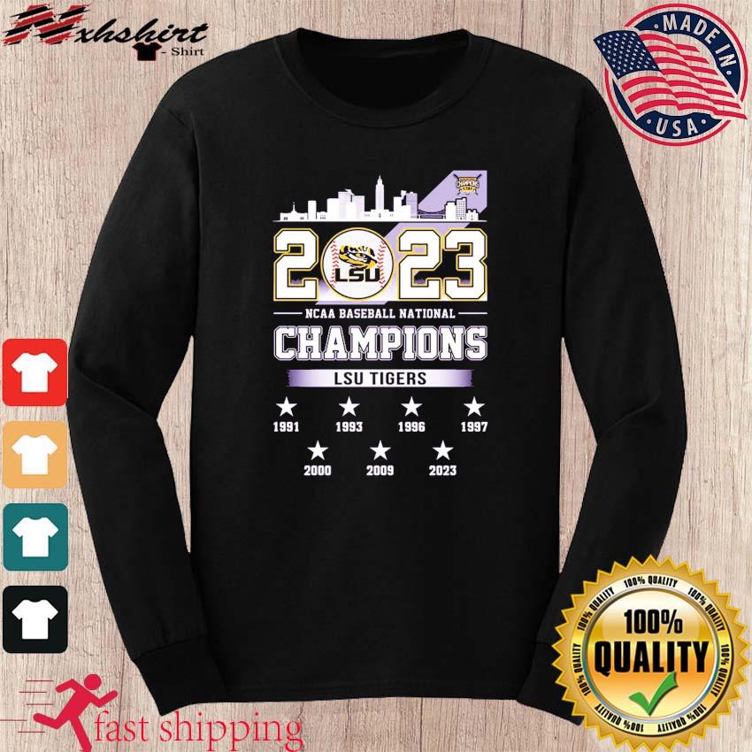 Heart LSU Tigers 2023 NCAA Baseball National Champions shirt