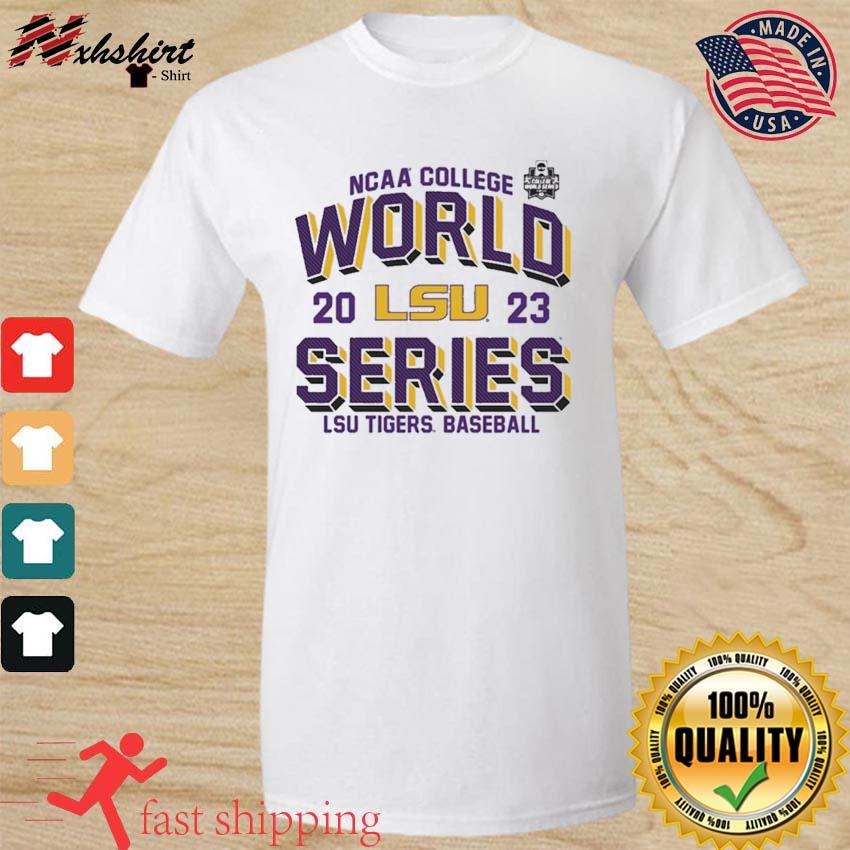 2023 Ncaa College World Series Lsu Tigers White Cws Bound Shirt