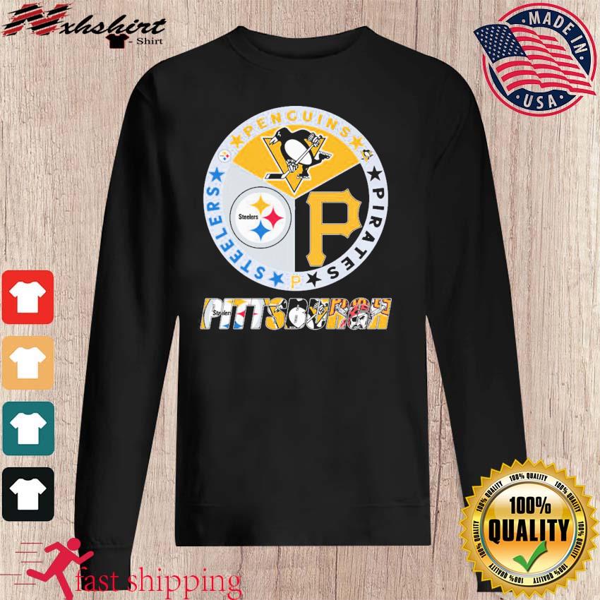 Official Logo Pittsburgh Steelers Penguins Pirates City Champions shirt,  hoodie, sweater, long sleeve and tank top