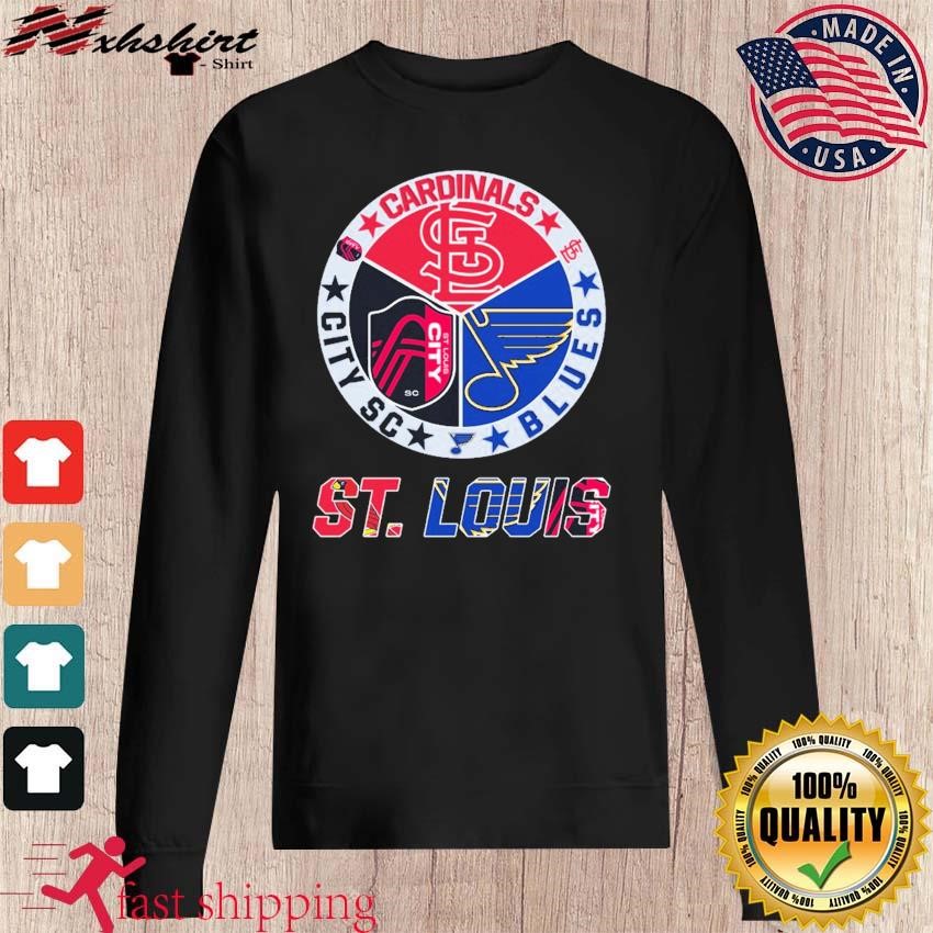 2023 St Louis Sports Teams Shirt Cardinals, Blues And City Fc
