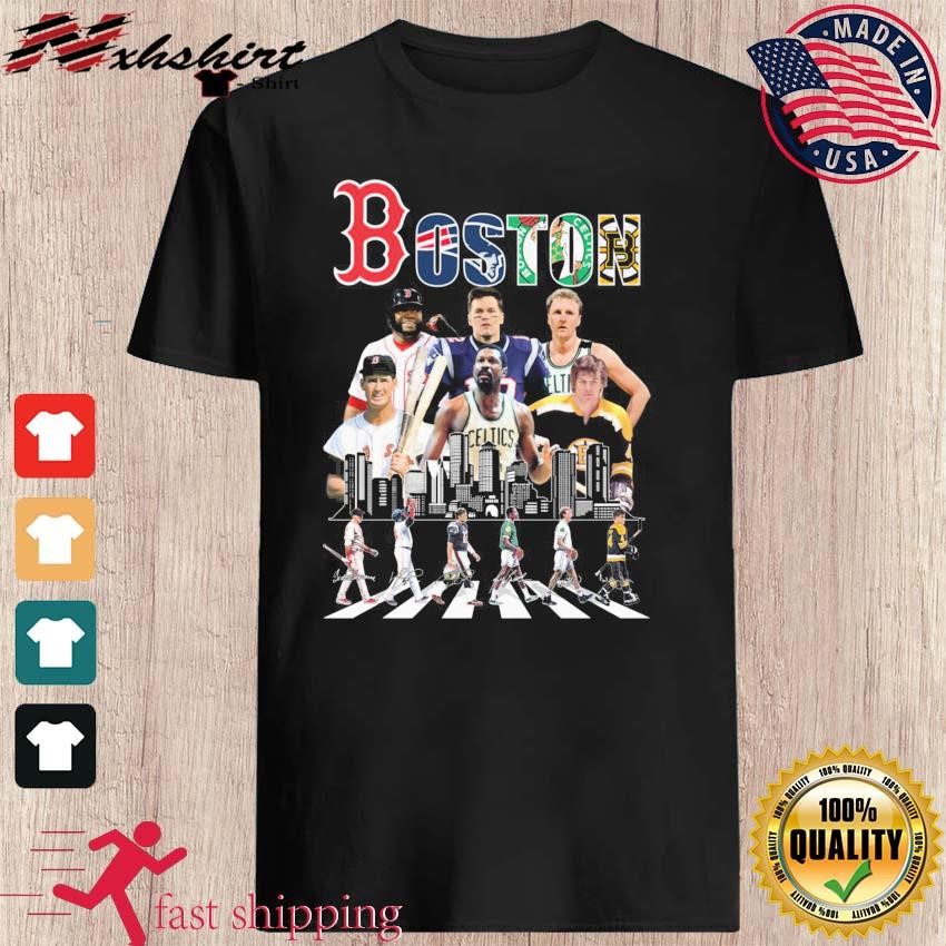 Boston Sports Teams Players Abbey Road Signatures Shirt