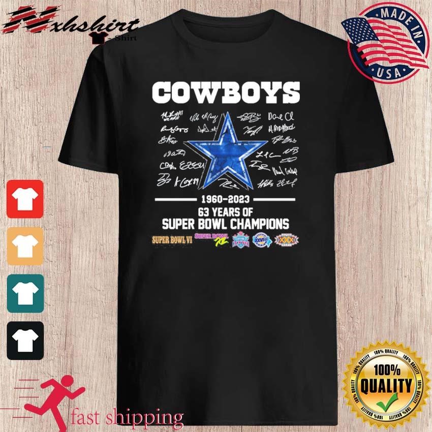 Old But Saw Back to Back Champions Super Bowls Signatures Cowboys Gifts For  Him Shirt in 2023