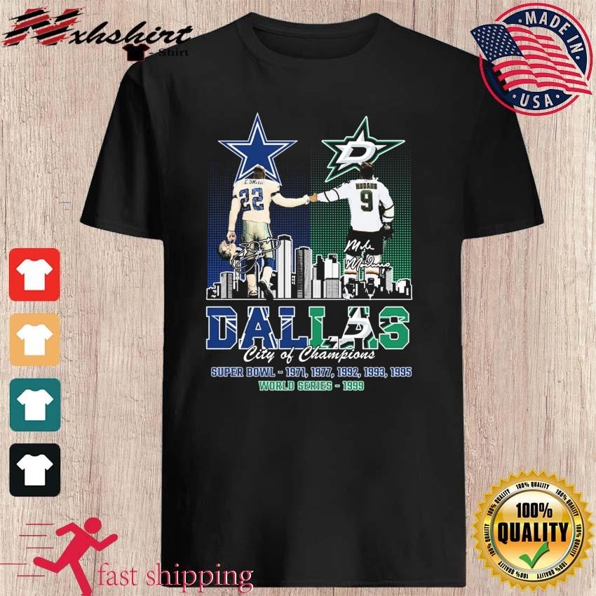 Emmitt Smith And Mike Modano Dallas City Of Champions T Shirt, hoodie,  sweater and long sleeve