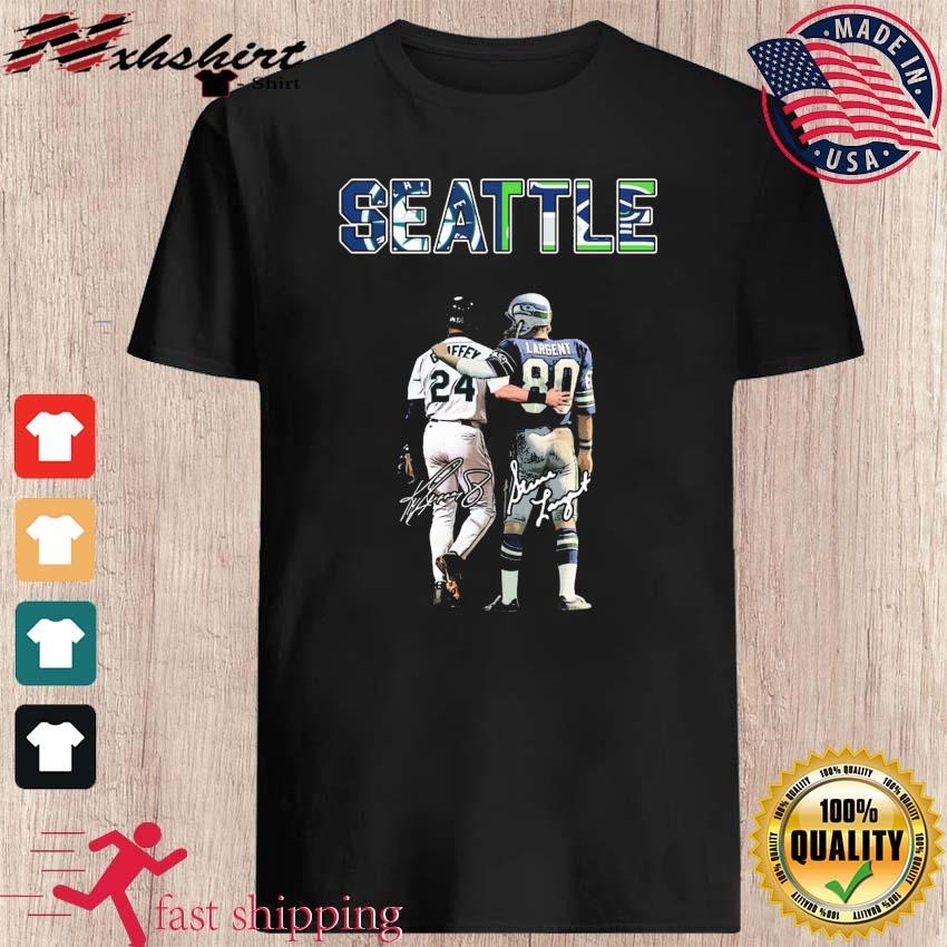 Ken Griffey Jr. and Steve Largent Seattle Mariners And Seahawks signatures  shirt, hoodie, sweater, long sleeve and tank top