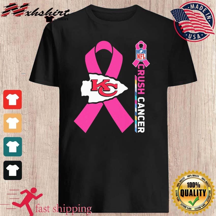 Nfl Kansas City Chiefs Pink Breast Cancer T-Shirts Size S-5xl