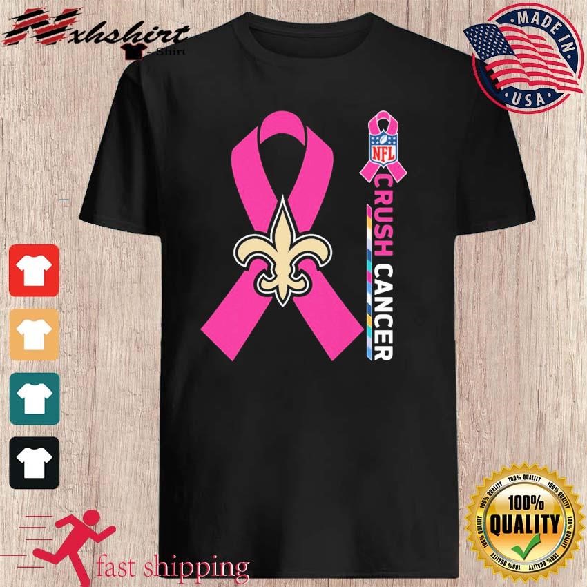 New Orleans Saints Nfl Crush Cancer T-shirt,Sweater, Hoodie, And Long  Sleeved, Ladies, Tank Top